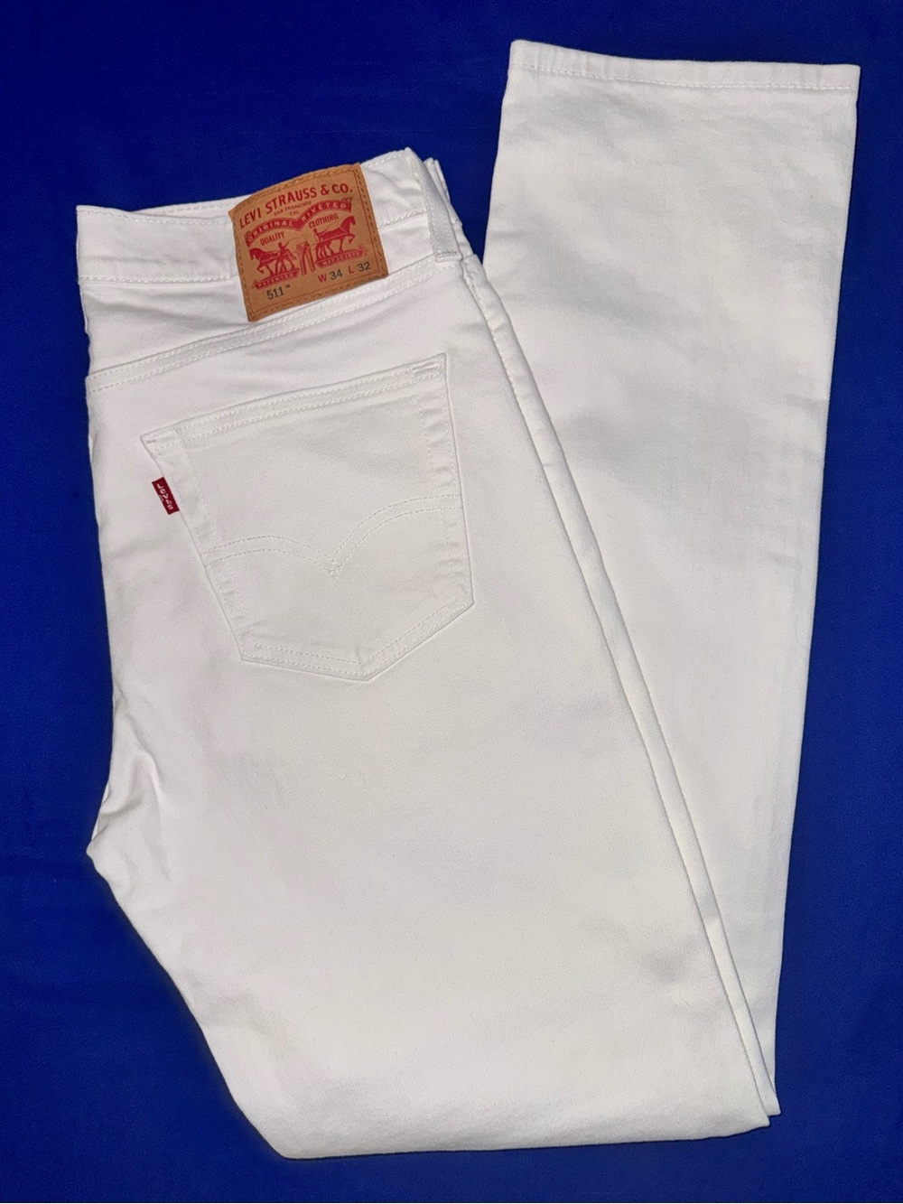Levi's Flex White Slim Fit 511 Jeans Size 34X32